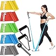 Resistance Bands for Working Out, Physical Therapy Bands, Elastic and Exercise Bands Set for Stretching, Suitable for Rehab, Yoga, Pilates, Gym, Home Exercise