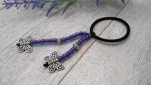 Amazon Com Beaded Hair Tie Handmade Beaded Elastic For Hair Pony