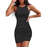 ANRABESS Women Summer Tank Dress Ribbed Knit Fitted Bodycon Sleeveless Basic Cocktail Party Vacation Mini Dresses 2026