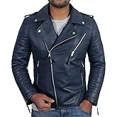 Laverapelle Men's Genuine Lambskin Leather Jacket (Black, Motorcycle Jacket) - 1501474