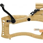 Euluese Upgraded BAR20020 Crank Cocking Device for Crossbow, Compatible with Barnett Series, Ambidextrous, 93% Draw Weight Reduction, Easy Install, Black Hunting Accessory