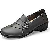 KORDAL Women's Comfortable & Lightweight Leather Loafers Slip-Ons Stylish Business Casual Dress Shoes Work Office Everyday Walking Shoes for Women