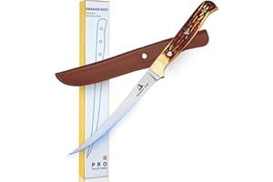 DRAGON RIOT Fillet Blade 6 inch Professional Boning for Filleting Japanese Stainless Steel Fish Knife with Ergonomic Handle Super Sharp Boning Knife for Meat Poultry Cutting Indoor or Outdoor