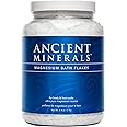 Ancient Minerals Magnesium Bath Flakes - Bathing Alternative to Epsom Salt - Soak in Natural Salts - High-Absorption Efficien