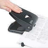 Rapesco PF835PB2 Germ-Savvy Antibacterial 40-Sheet 2-Hole Punch Black view 2