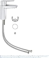 GROHE BauEdge Single Lever Basin Mixer Tap Chrome 28mm Ceramic Cartridge Water view 2