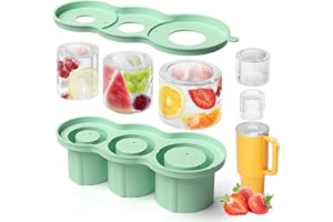 SANYI Ice Cube Tray for Stanley Cup:Silicone Ice Cube Molds with Lid for 30oz 40oz Tumbler Cup, Ice Mold for Stanley Cup,Ice Drinks,Juice,Whiskey,Chilling Cocktails,Coffee,Tea, Car Gifts