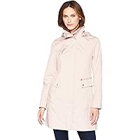 Cole Haan Women's Packable Hooded Rain Jacket with Bow
