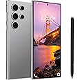 Huness I24 Ultra Unlocked Phone,Built in Pen The Phone,Smartphone Battery 6800mAh 6.8" HD Screen,Android 13.0 6+256GB with 128GB Memory Card Cell Phone,5G/Face ID/Fingerprint Lock/GPS (Grey, 6+256)