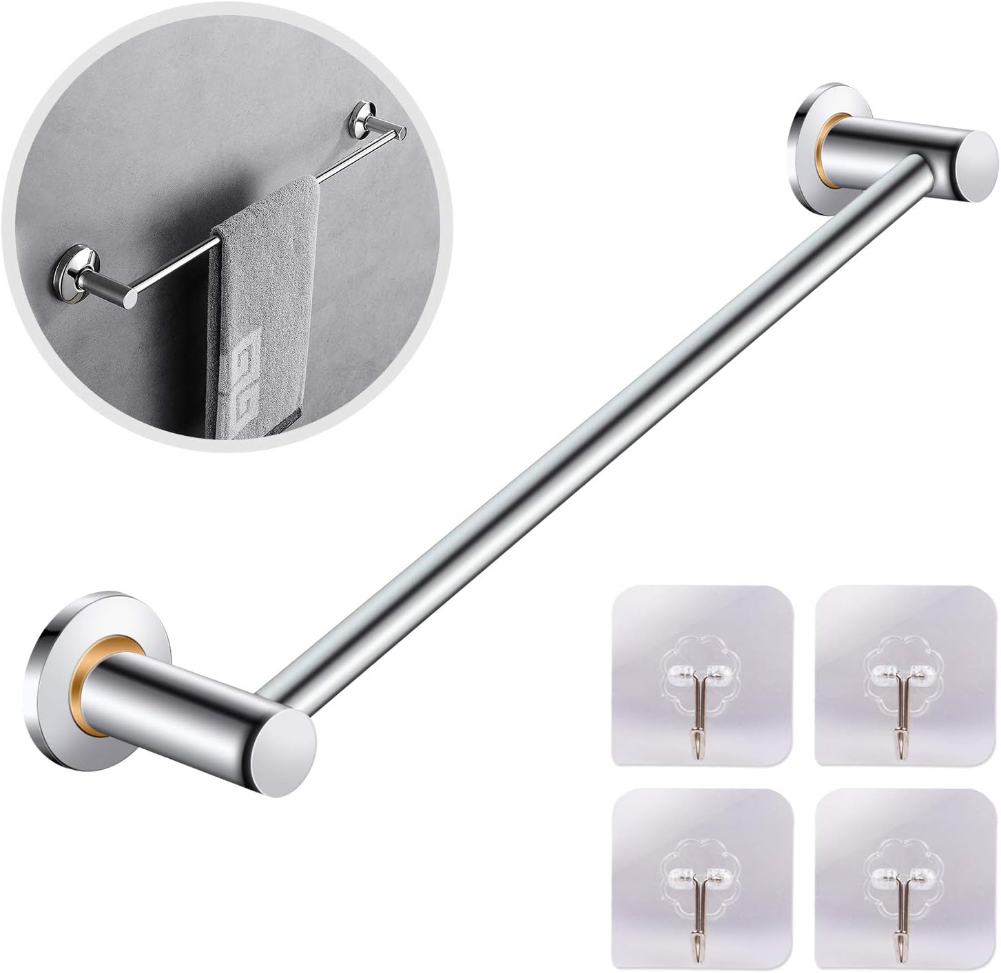 Eokeey Towel Rail40cm Stainless Steel Bath Towel Holder,Brushed Hand