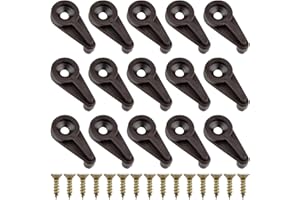 Morobor 50PCS Glass Retainer Clips Kit, 4mm Glass Cabinet Clips with Screws for Fixing Cabinet Doors (Brown with Gold Screws)