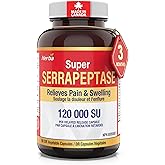 Herba Serrapeptase 120,000 SU - 90 Delayed Capsules | High Potency Proteolytic Enzyme Supplement | Helps Reduce Pain and Swel