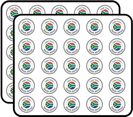 Amazon Com Cape Town Stamp South Africa Flag Sticker For Scrapbooking Calendars Arts Kids Diy Crafts Album Bullet Journals 50 Pack