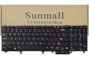 SUNMALL Replacement Keyboard Compatible with Dell Latitude E5520 E5520m E5530 E6520 E6530 E6540 Precision M4600 M4700 M6600 M6700 Laptop US Layout