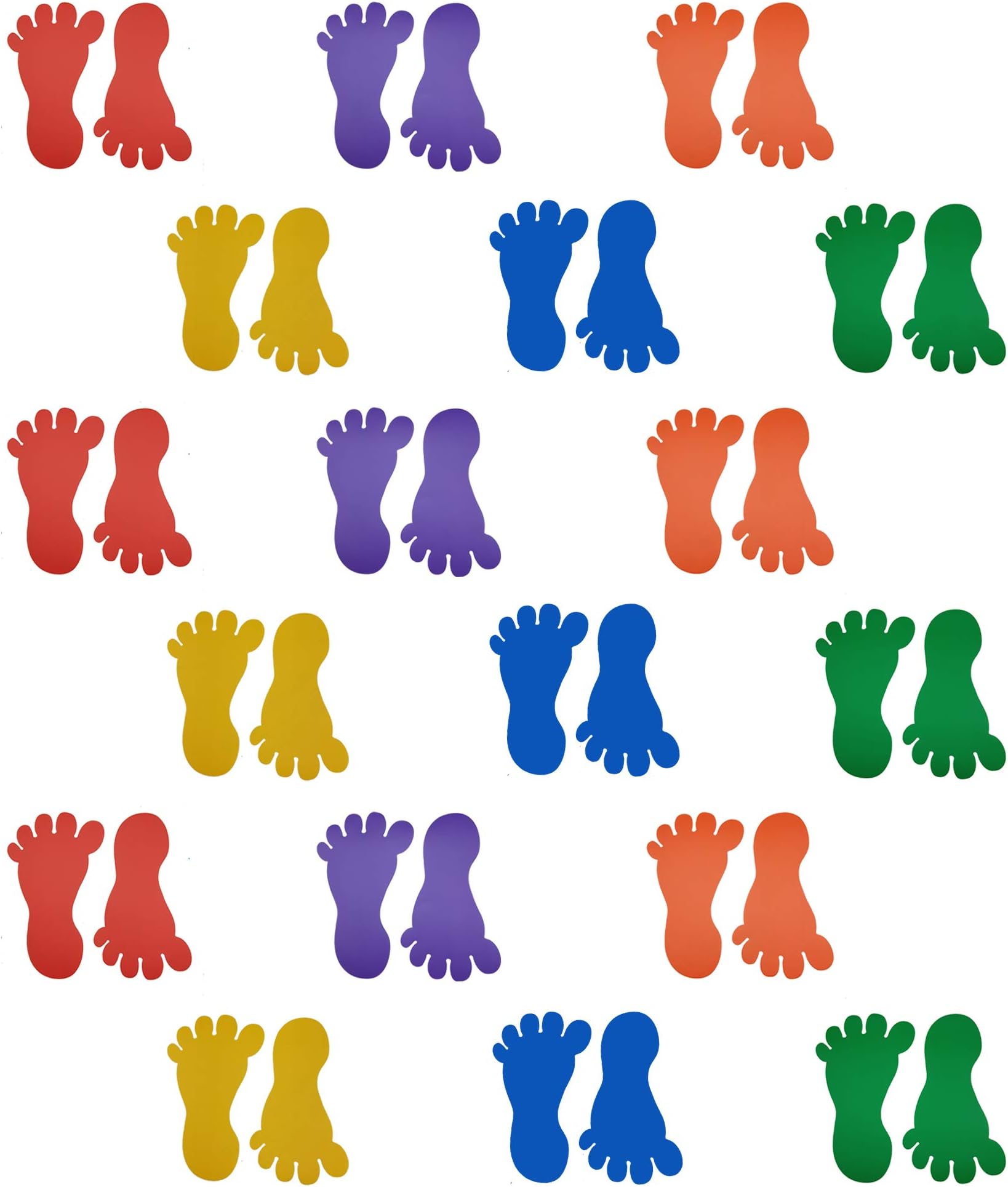 36 Prints 18 Pairs Baby Children Kids Size Footprint Stickers Decals for Floor Wall Stairs to Guide Directions