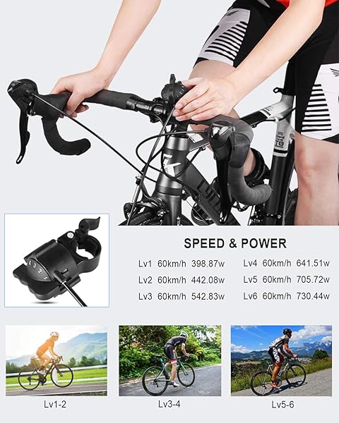 BIKE TRAINER, MAGNETIC BICYCLE STATIONARY STAND FOR INDOOR EXERCISE RIDING, 26-29″ & 700C WHEELS, QUICK RELEASE SKEWER & FRONT WHEEL RISER BLOCK INCLUDED