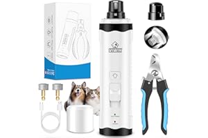 VIWIK Dog Nail Trimmers with Light, Cat Dog Nail Clippers, Dog Nail Grinder Quiet for Large Medium Small Dogs Paw & Cats Claw, Electric 2-Speed Pet Toenail Grooming Supplies, Gifts for Dog Lovers.