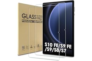 WD&CD Screen Protector Compatible with Samsung Galaxy Tab S10 FE/S9 FE /S10 Lite/S9/S8 10.9" [2 Pack], Tempered Glass Film Re