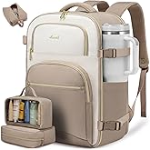 LOVEVOOK Travel Essentials Carry on Backpack 50L Travels Backpack for Women,Waterproof TSA Personal Item Travels Bag Airline Flight Approved,Large Carry on Luggage Laptop Backpack with Packing Cubes