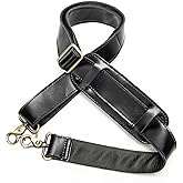 NIUCUNZH Genuine Leather Shoulder Strap, Bag Strap Replacement, 60 inches Long, Adjustable with Comfortable Pad
