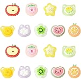 LiQunSweet 45 pcs 9 Styles Lovely Fruit Shaped Flatback Resin Ornament Cabochons Cartoon Fruit No Hole Beads for DIY Jewelry Embellishment Craft Phone Decor Bulk