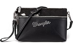 Wrangler Western Cowhide Crossbody Bags for Women Clutch Wristlet Purse