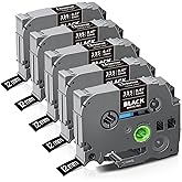 Unismar Compatible Label Maker Tape Replace for Brother Ptouch TZe-335 TZ335 TZ Tape 12mm 0.47 Laminated White on Black for P