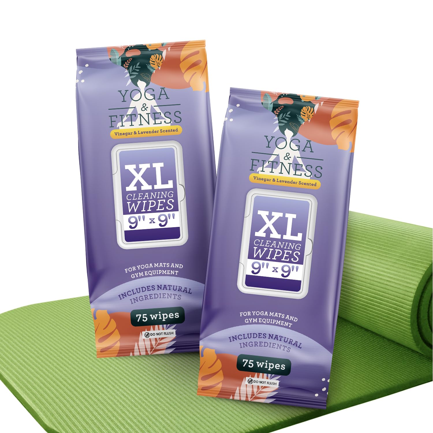 IMPRESA Yoga Mat Cleaner Wipes - Heavy Duty Lavender Wipes for Exercise Mats & Equipment (150 Count)