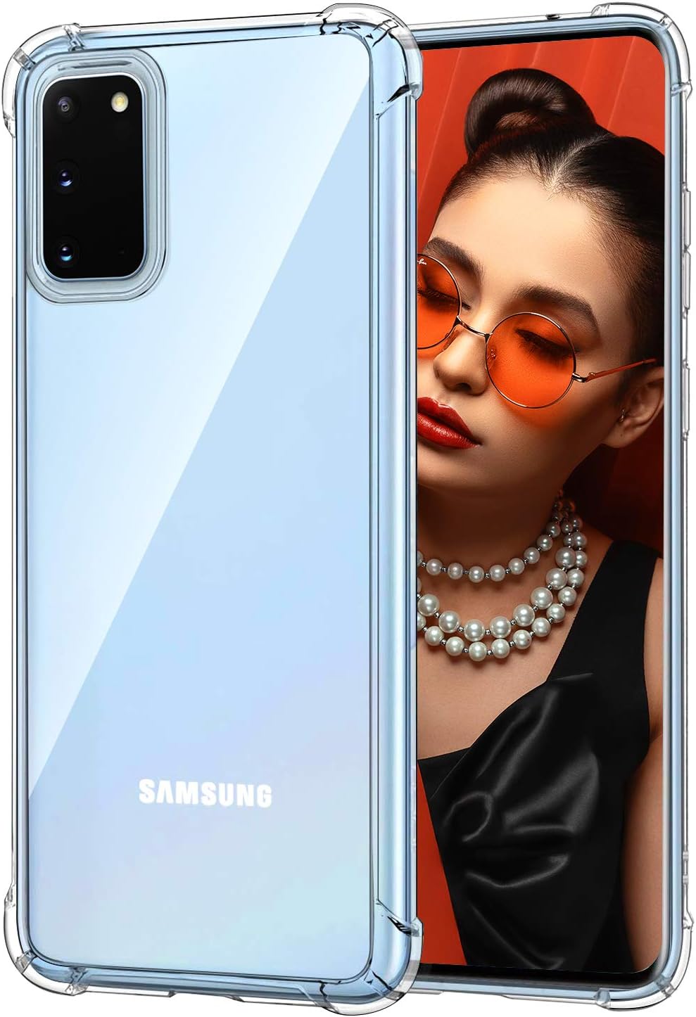 Matone for Samsung Galaxy S20 Case, Crystal Clear Slim Protective Cover with Reinforced Corner Bumpers, Flexible Soft TPU Anti-Scratch Case for Samsung Galaxy S20