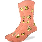 Good Luck Sock Men's Banana Crew Socks,Red,Shoe: 7-12