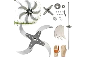 Adjustable Household Farming Grass Shredder Blade Set, 4/6 Blade Stainless Steel Vegetable & Grass Cutter for Farmers, 12 Mou