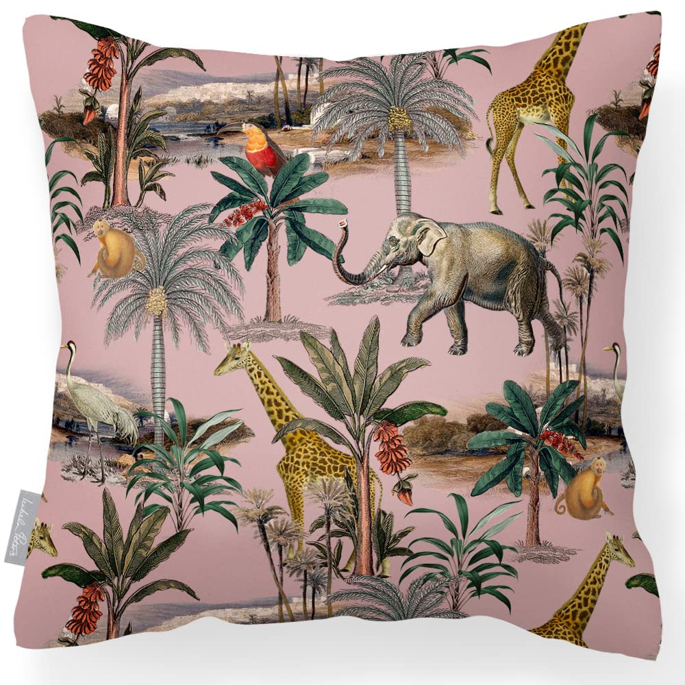 Izabela Peters Outdoor Cushions Waterproof, 43 cm, Filled Outdoor Cushion, Safari Voyage - Rosewater, Garden Furniture Cushions, Outdoor Seat Cushions, Garden Chair Cushions