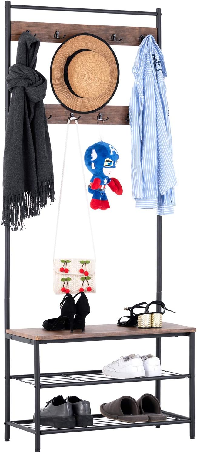 Best narrow coat rack with seat