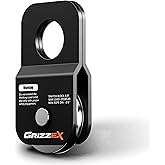 GRIZZEX 4.8T Heavy Duty Winch Snatch Block, 10,500 lbs Working Load, for Synthetic Rope or Steel Cable up to 2/5&rdquo;, Off-Road Recovery Pulley, Black