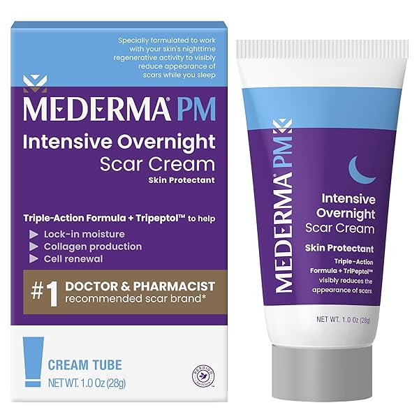 MEDERMA PM INTENSIVE OVERNIGHT SCAR CREAM, WORKS WITH...