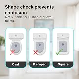 Vivo Technologies Square Toilet Seat Soft Close with Quick Release Hinges White view 2