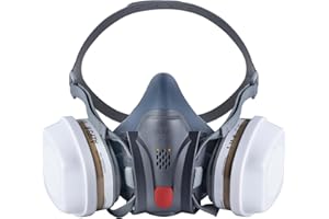PARCIL DISTRIBUTION Full Face Respirator Gas Mask – Industrial & Survival Mask with Organic Vapor & Particulate Filters