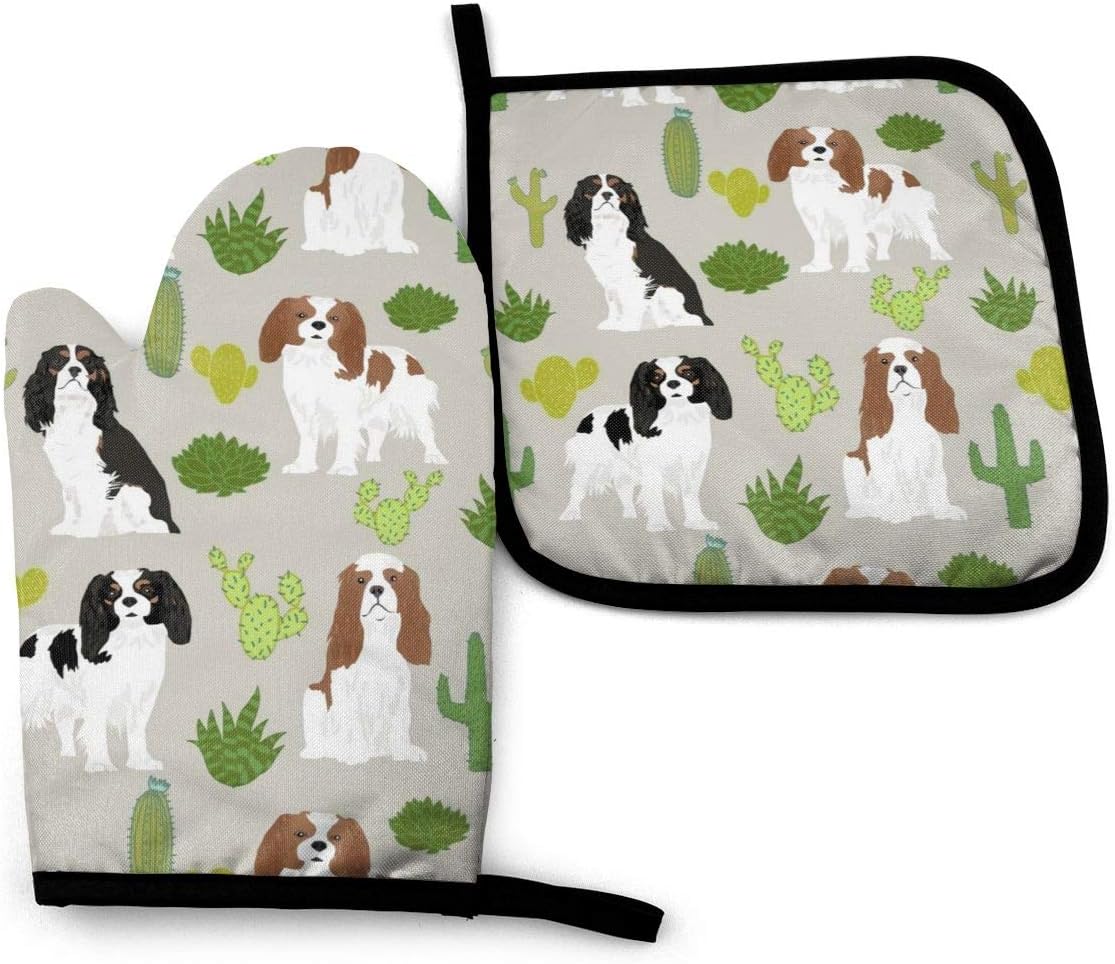 Amazon.com: Cavalier King Charles Spaniel Dog with Cute Cactus Oven