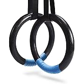 PACEARTH Gymnastic Rings 1100lbs Capacity with 14.76ft Adjustable Buckle Straps Pull Up Exercise Rings Non-Slip Rings for Hom