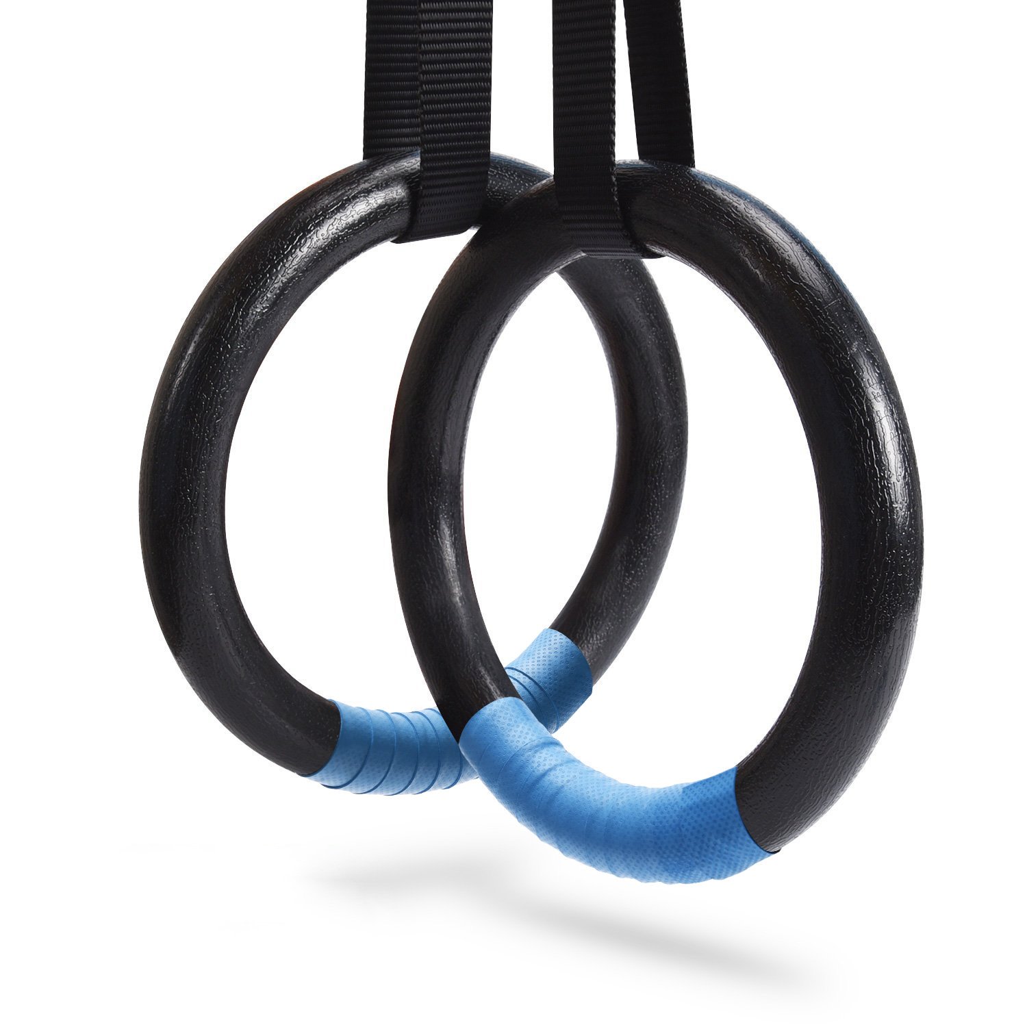 Photo 1 of ***Rings are missing***PACEARTH Gymnastic Rings Black/Grey/Orange/Green/Red 1100lbs Capacity with 14.76ft Adjustable Buckle Straps Pull Up Exercise Rings Non-Slip Rings for Home Gym Full Body Workout (Black)
