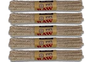 THE FRUGAL SMOKER RAW Unbleached Soft Pipe Cleaner - 5 Pack - 120 Pipe Cleners Total
