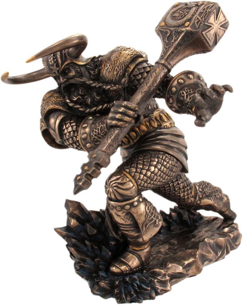 PTC Mighty Thor with Hammer Norse Mythology God Resin Statue Figurine