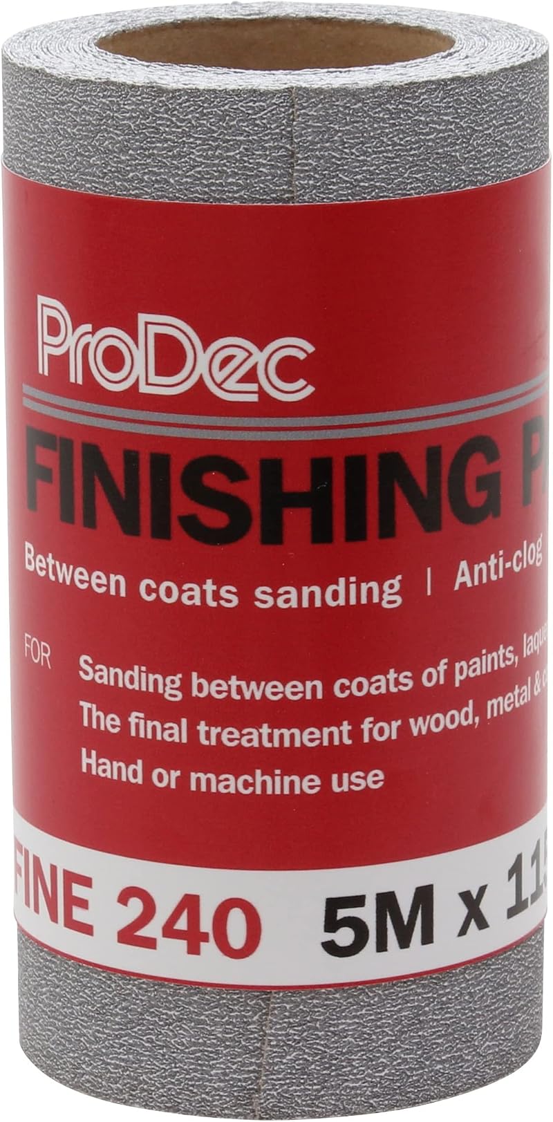 ProDec 5m 240 Grit Fine Finishing Sandpaper Roll for Between Coats & Auto