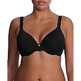Natori Women's Body Doubles Lace Trim Full Coverage T-Shirt Bra 736037, Black, 34DD