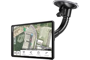 1Zero Heavy-Duty 22mm Ball Car Truck GPS Mount for Garmin DriveSmart 86 RV 890 895 1090 1095 dezl OTR800 810 820 1000 1010 1020 Overlander, Windshield Holder, 8-Level Suction Power, Quick Release