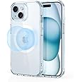 ESR for iPhone 15 Plus Case, Compatible with MagSafe, Military-Grade Protection, Yellowing Resistant, Scratch-Resistant Back, Magnetic Phone Case for iPhone 15 Plus, Classic Series, Clear Blue
