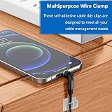 YHQZ 60 Pcs Self-Adhesive Cable Clips Wire Organizer Transparent view 6