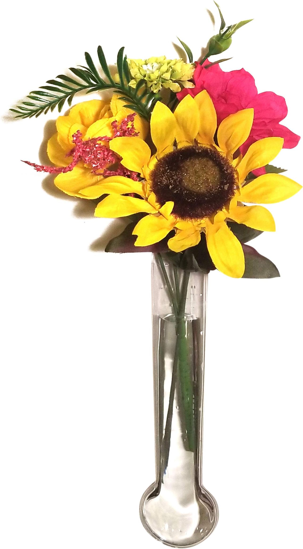Gadjit Vinyl Window Vase Single Stem Bulb Style -- Suctions to Windows and Mirrors, Holds 1 Flower stem and Water, Clear Flexible Vinyl