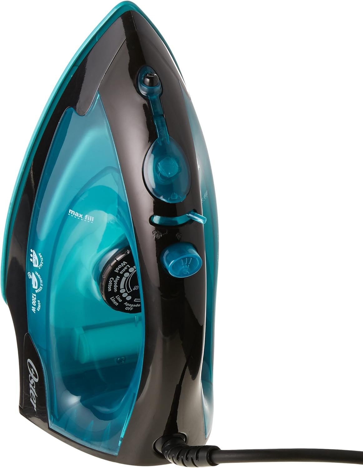 Oster - Plancha de Vapor Variable de 1200 W, 220 voltios (no para