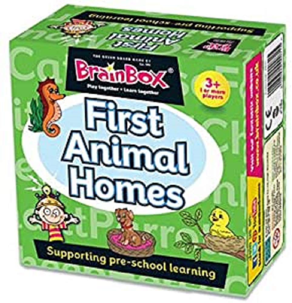 The Green Board Game Co. GRE90074 Brainbox First Animal Homes Game